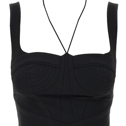 Nensi Dojaka Black Polyamide Tank Tops