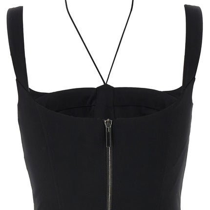 Nensi Dojaka Black Polyamide Tank Tops