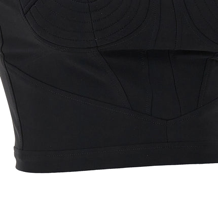 Nensi Dojaka Black Polyamide Tank Tops