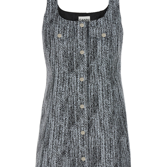 Ganni Multicolor Cotton Short Dress