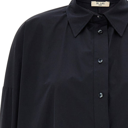 DI.LA3 PARI' Blue Cotton Blouse