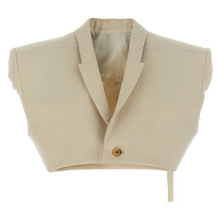 Rick Owens Beige Cotton Sleeveless Jacket