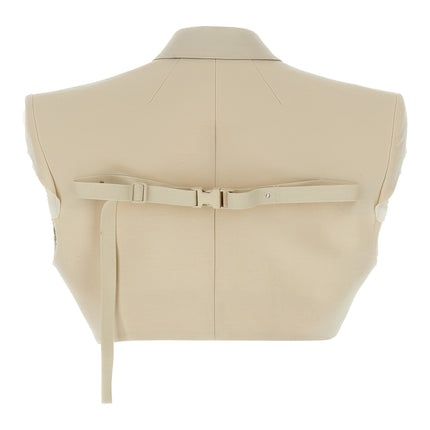 Rick Owens Beige Cotton Sleeveless Jacket