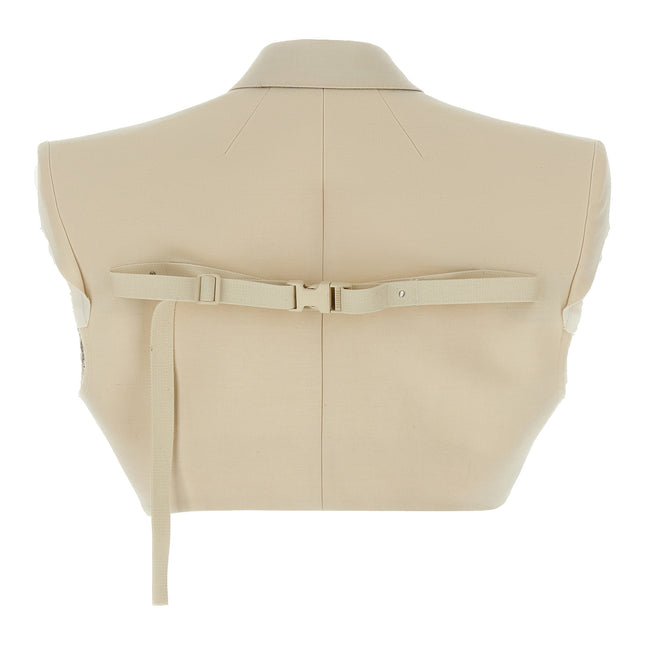 Rick Owens Beige Cotton Sleeveless Jacket