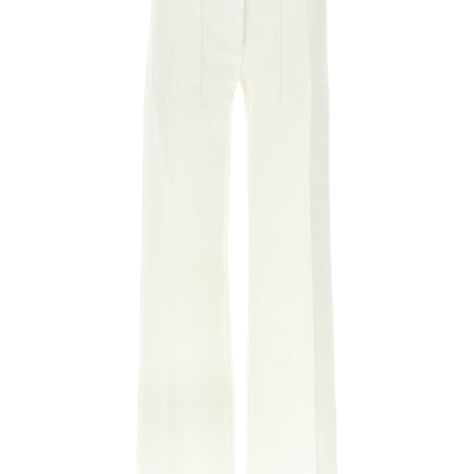 Ferragamo White Cotton Straight-Leg Jeans