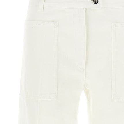 Ferragamo White Cotton Straight-Leg Jeans