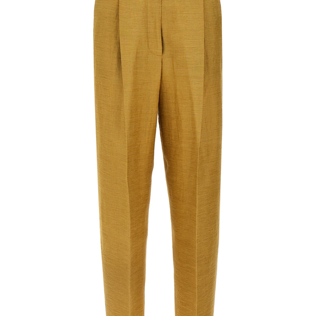 Max Mara Gold Fluorofiber Dress Pants