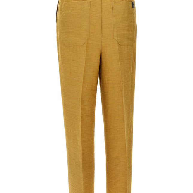 Max Mara Gold Fluorofiber Dress Pants