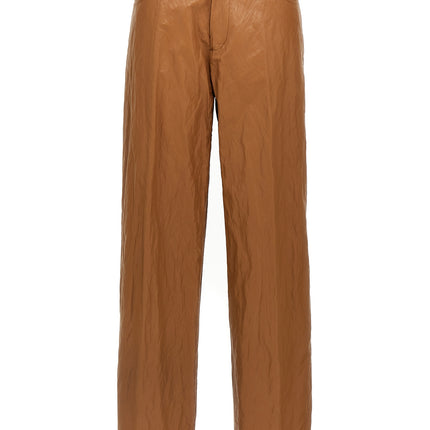 NUDE Brown Viscose Casual Pants