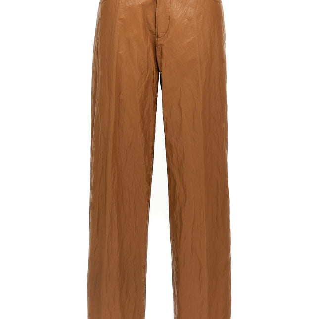 NUDE Brown Viscose Casual Pants
