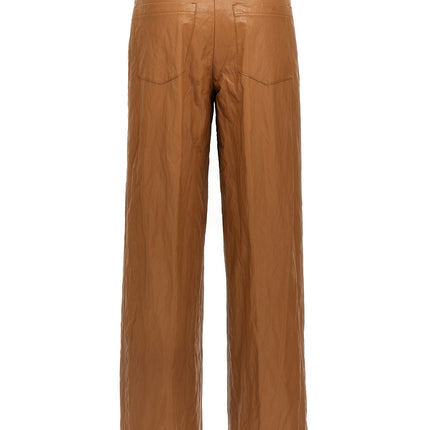 NUDE Brown Viscose Casual Pants