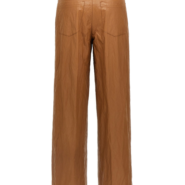 NUDE Brown Viscose Casual Pants