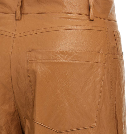 NUDE Brown Viscose Casual Pants