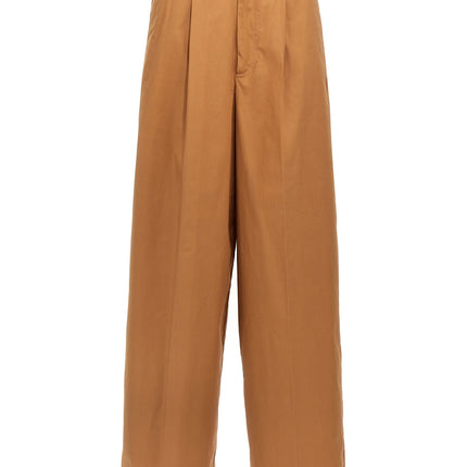 NUDE Brown Cotton Casual Pants