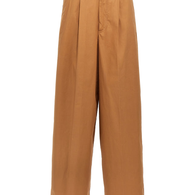 NUDE Brown Cotton Casual Pants