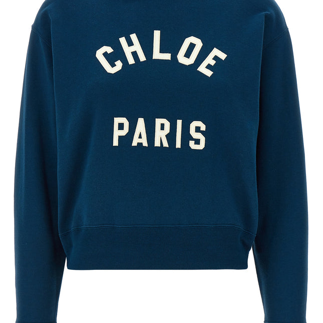 Chloé Blue Cotton Sweatshirt
