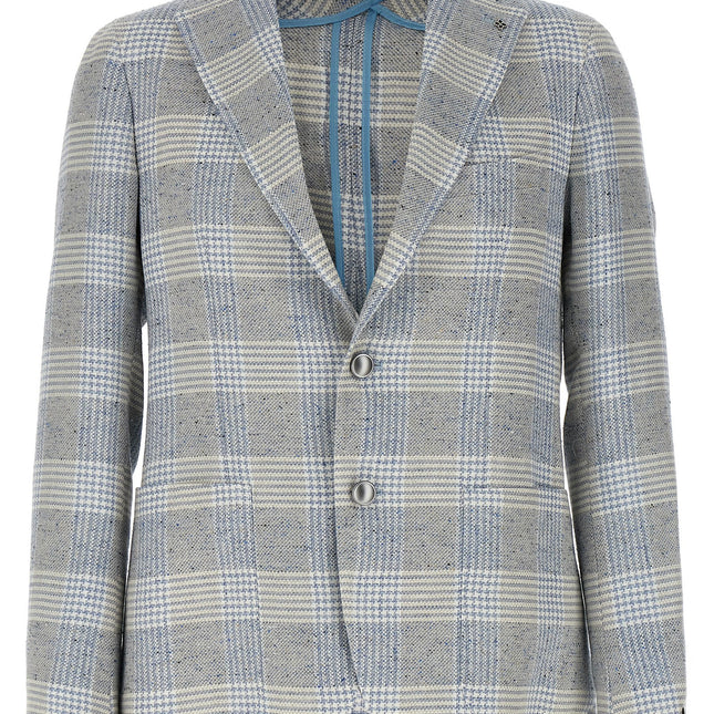 Tagliatore Blue Cotton Blazer