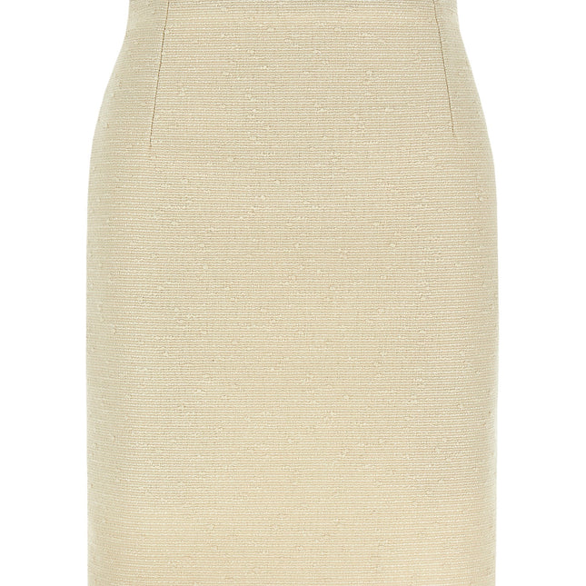 Tagliatore Beige Cotton Midi Skirt