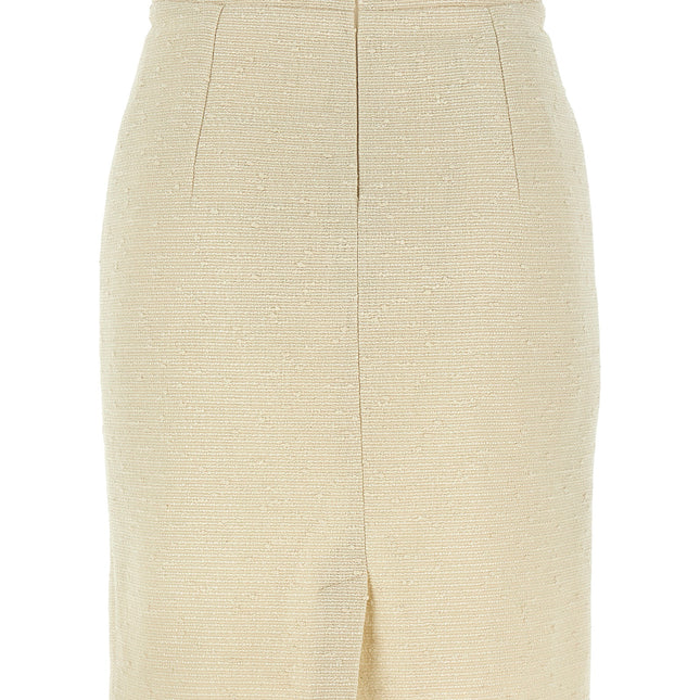 Tagliatore Beige Cotton Midi Skirt