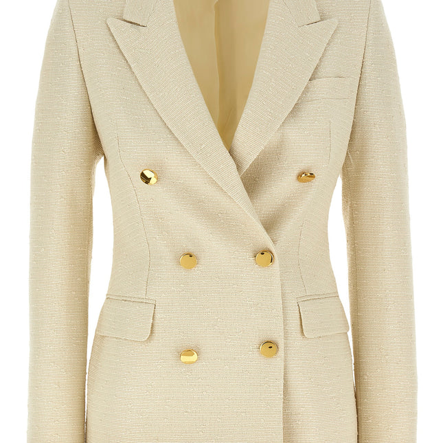 Tagliatore Beige Cotton Blazer