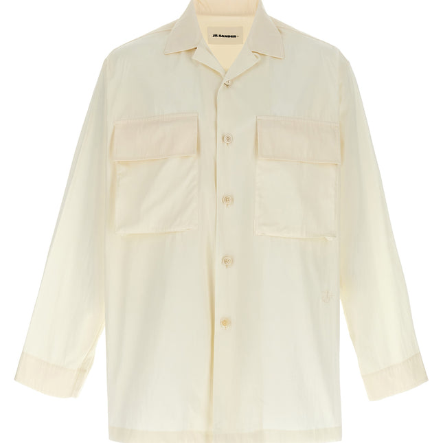 Jil Sander White Cotton Blouse