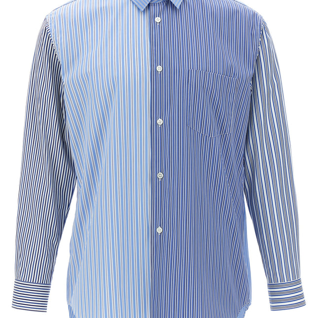 Comme Des Garçons Blue Cotton Blouse