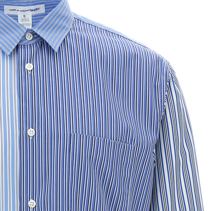 Comme Des Garçons Blue Cotton Blouse