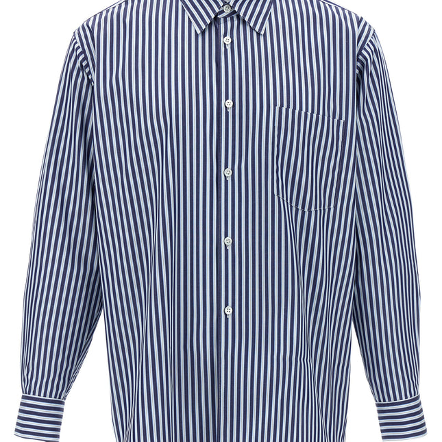 Comme Des Garçons Blue Cotton Blouse