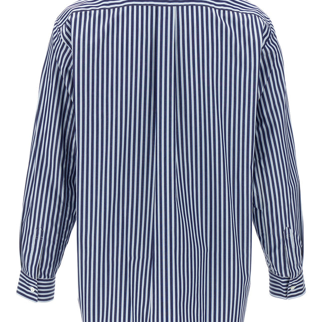 Comme Des Garçons Blue Cotton Blouse