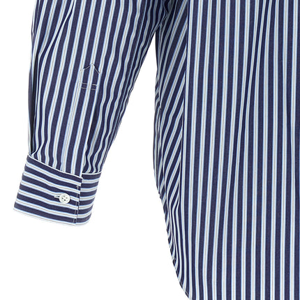 Comme Des Garçons Blue Cotton Blouse