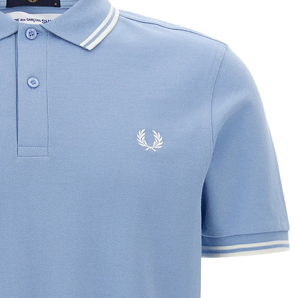 Comme Des Garçons Blue Cotton Polo Shirt