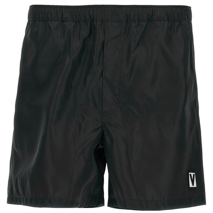 Valentino Garavani Black Polyamide Swim Shorts