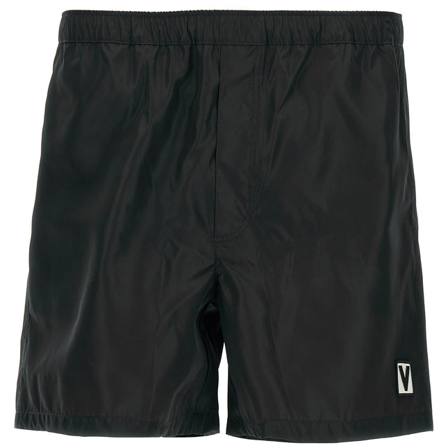 Valentino Garavani Black Polyamide Swim Shorts