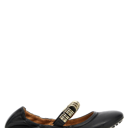 Tod's Black Lamb Leather Ballet Flats