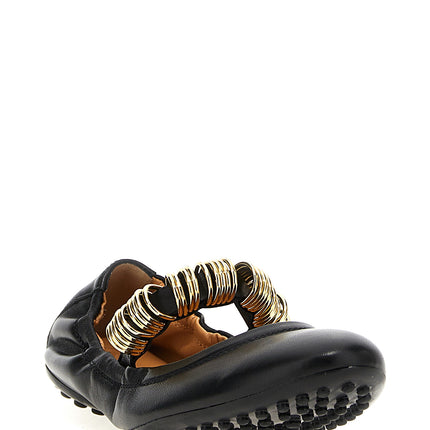 Tod's Black Lamb Leather Ballet Flats