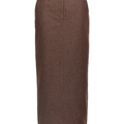 Max Mara Brown Cotton Mini Skirt