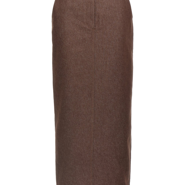 Max Mara Brown Cotton Mini Skirt