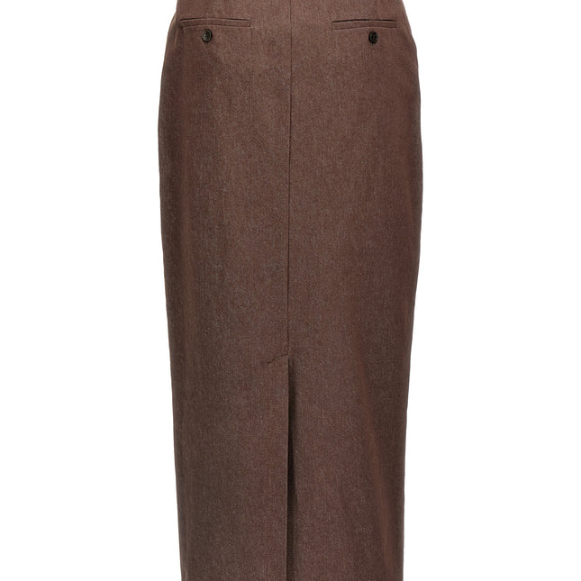 Max Mara Brown Cotton Mini Skirt