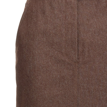 Max Mara Brown Cotton Mini Skirt