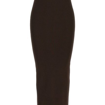 Max Mara Brown Viscose Mini Skirt