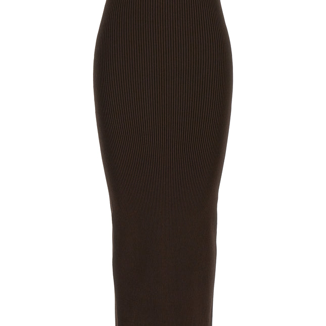 Max Mara Brown Viscose Mini Skirt