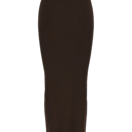 Max Mara Brown Viscose Mini Skirt