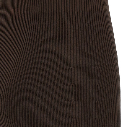 Max Mara Brown Viscose Mini Skirt