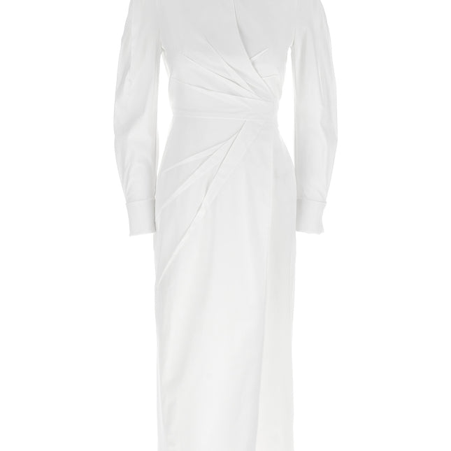 Max Mara White Cotton Long Dress