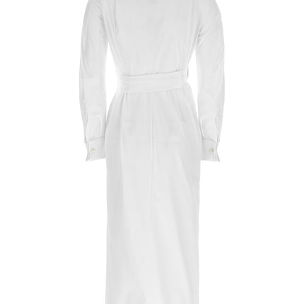 Max Mara White Cotton Long Dress