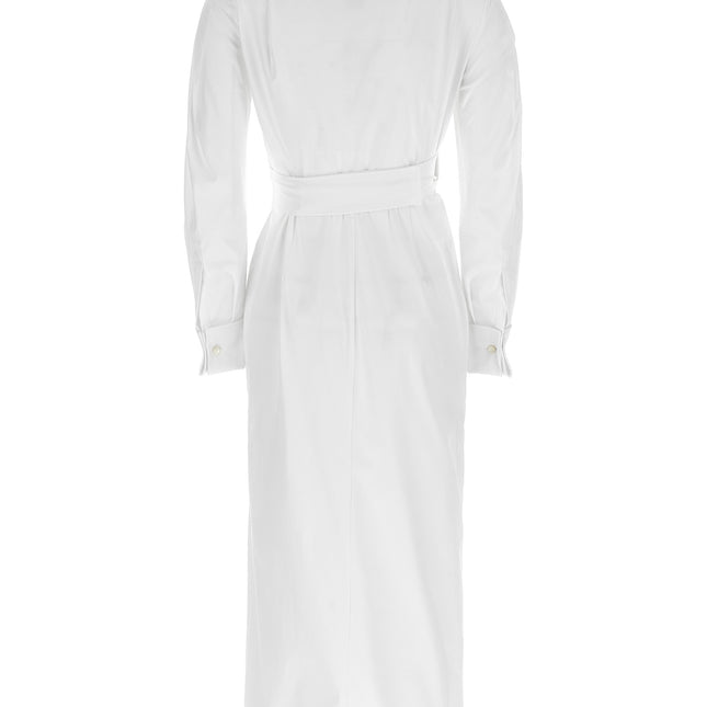 Max Mara White Cotton Long Dress