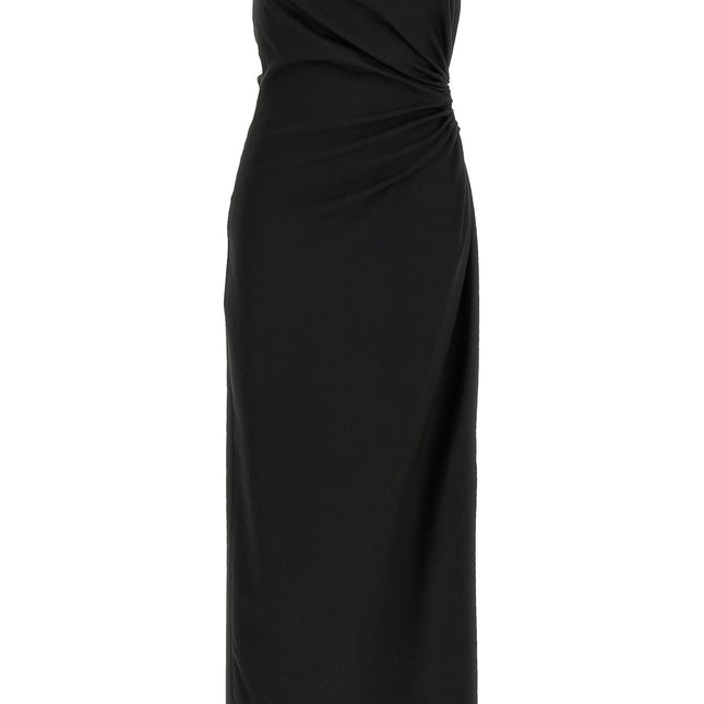 Max Mara Black Virgin Wool Long Dress