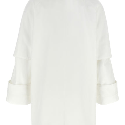 Max Mara White Cotton Coat