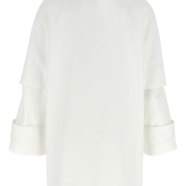 Max Mara White Cotton Coat