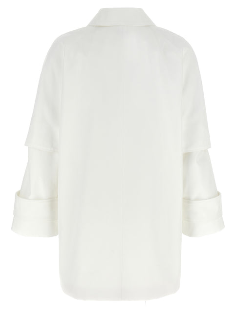 Max Mara White Cotton Coat